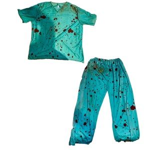 Halloween Bloody Nurse Scrubs Costume Set